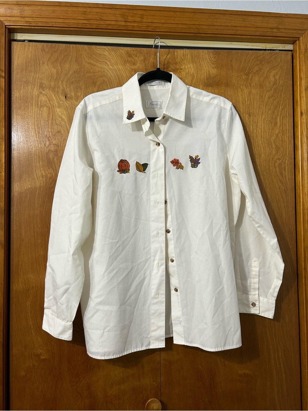 Foxcroft Ivory Blouse with Classic Collar